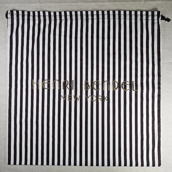 Henri Bendel New York Striped Drawstring Dust Bag - Picture 7 of 9